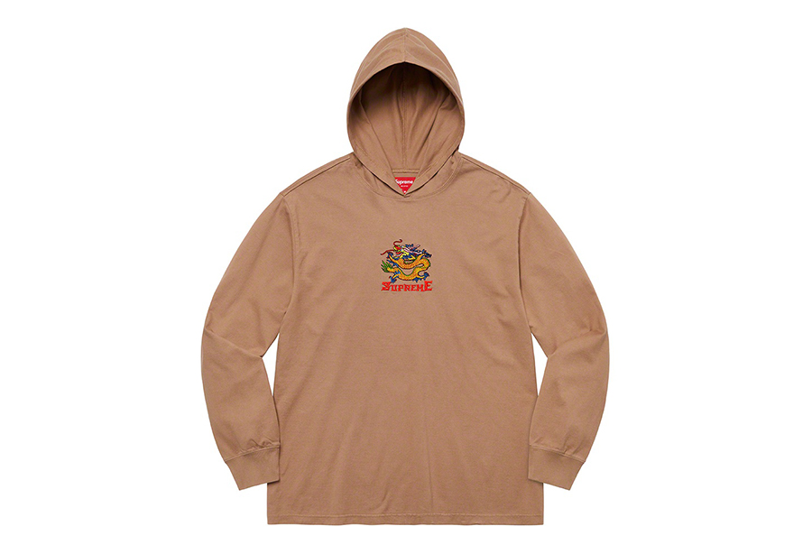 Supreme Dragon Hooded L/S Top Light Brown (SS22) | TBC - KLEKT