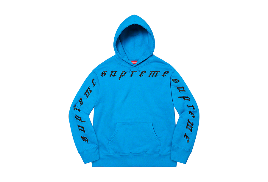 Supreme Raised Embroidery Hooded Sweatshirt Bright Royal (FW21