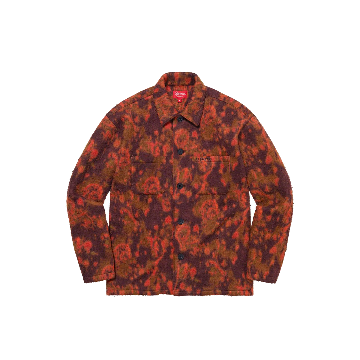 Supreme Paisley Fleece Shirt Red (FW21) | FW21 - KLEKT