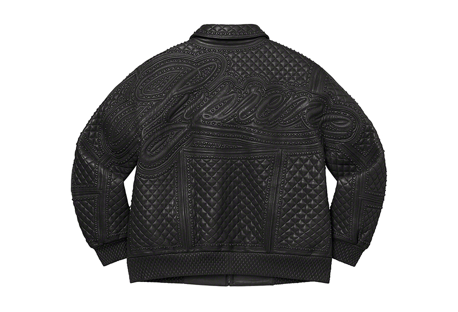 Supreme Studded Quilted Leather Jacket Black (FW22) | TBC - KLEKT