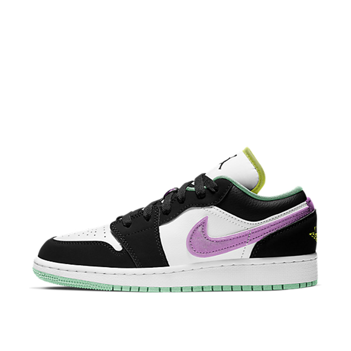 black purple lime green jordans