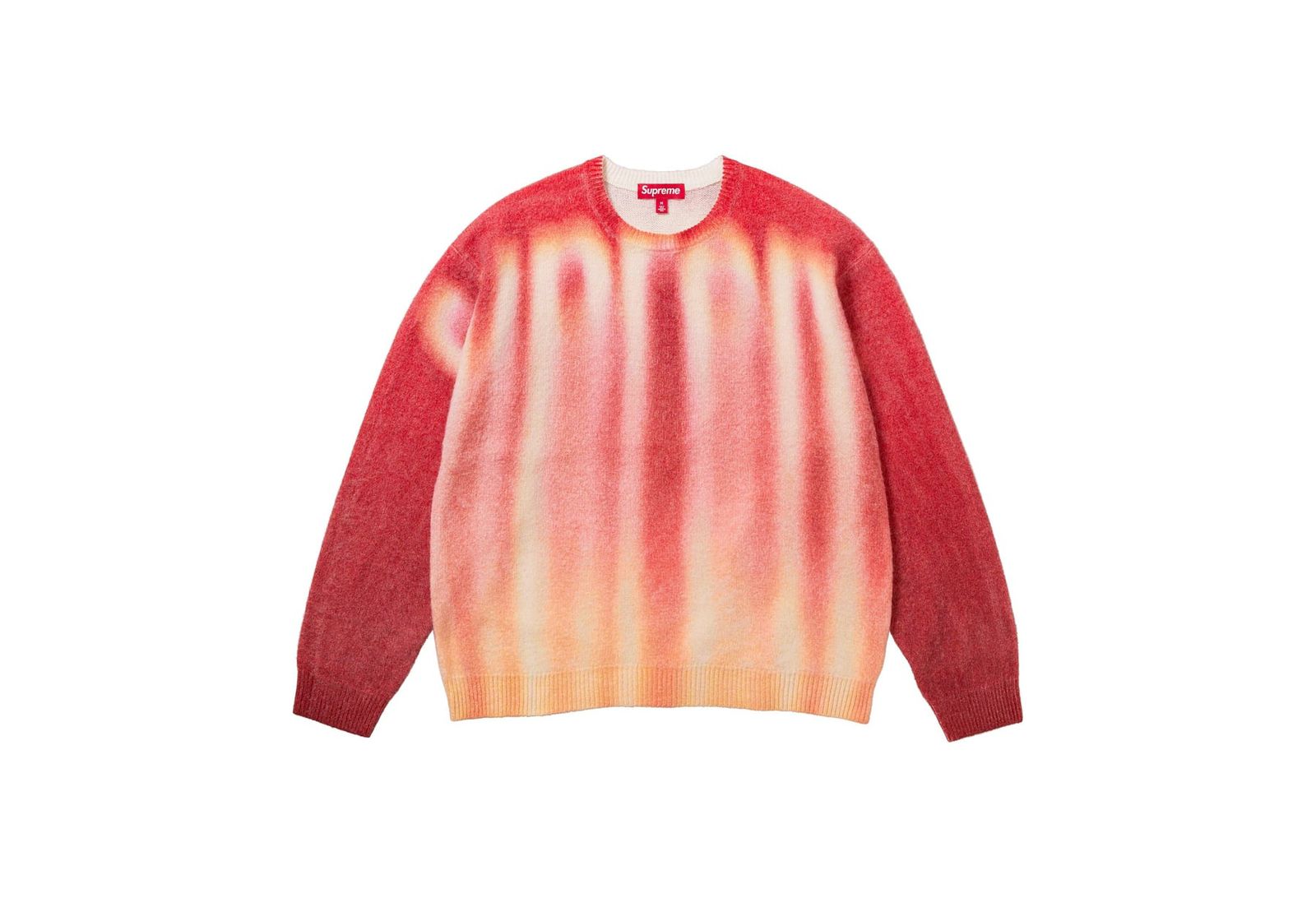 ベイプSupreme Blurred Logo Sweater セーター Red XL