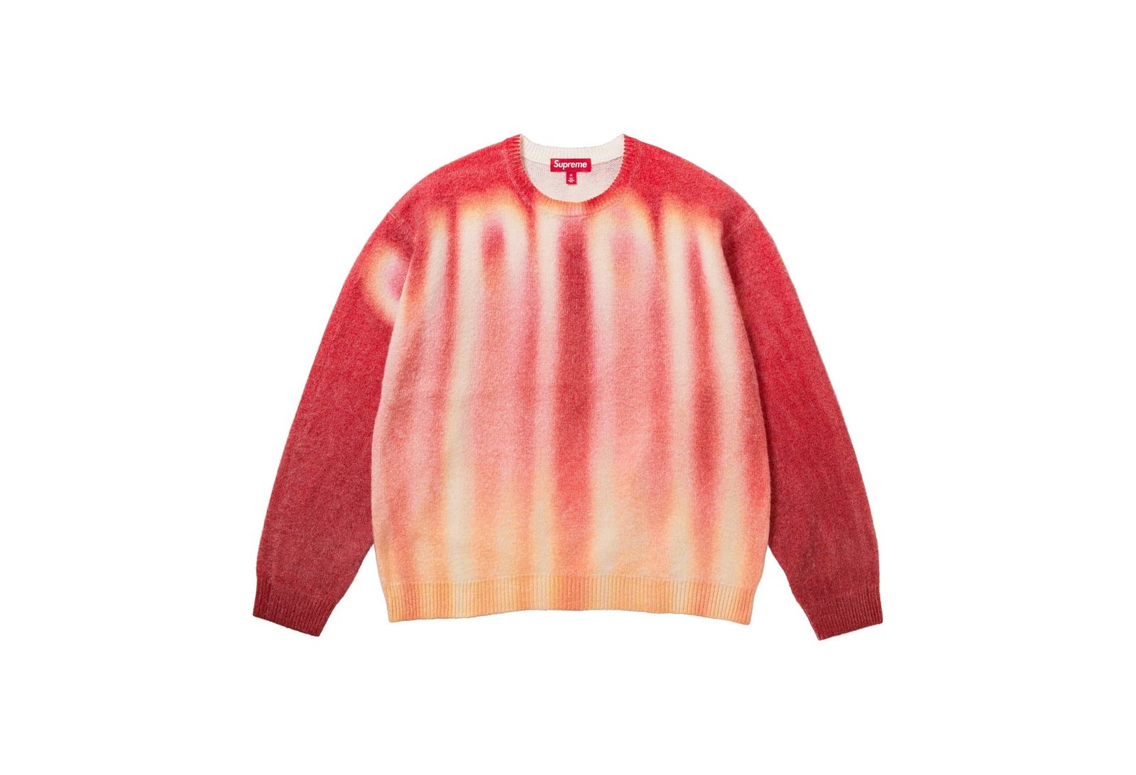 適当な価格 supreme Lサイズ RED Sweater Logo Blurred トップス - www