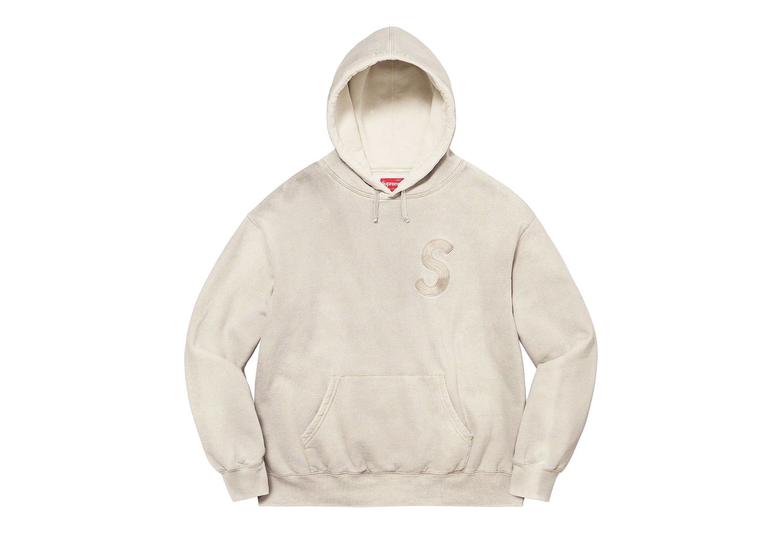 Supreme Overdyed S Logo Logo Hooded Sweatshirt Natural (SS23