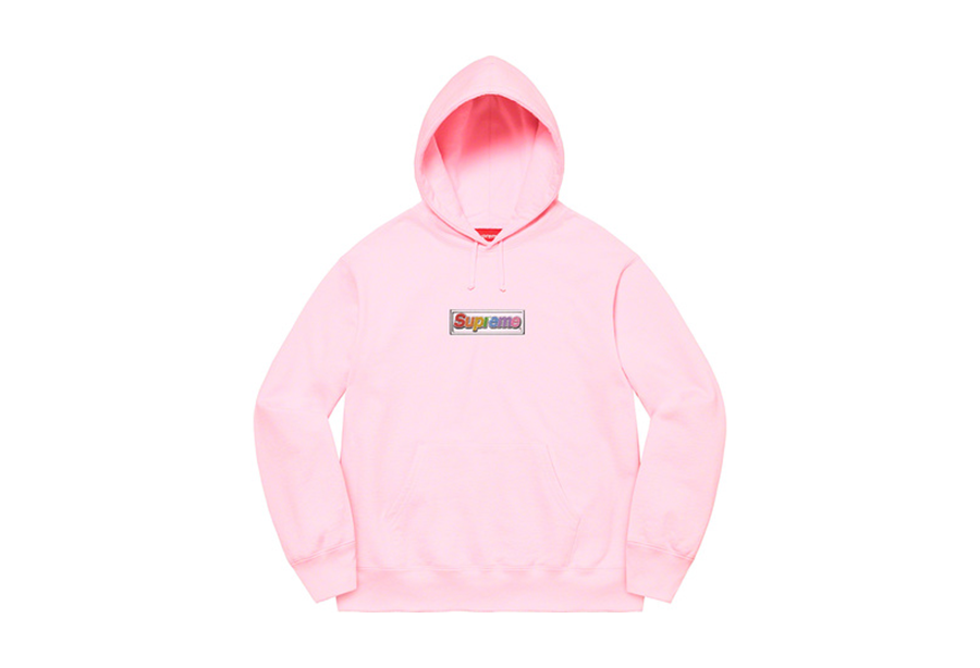 Supreme Bling Box Logo Hooded Sweatshirt Light Pink (SS22) | TBC - KLEKT