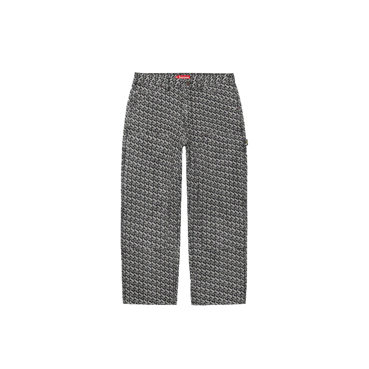 Supreme Monogram Double Knee Denim Painter Pant Black (FW21) | FW21 - KLEKT