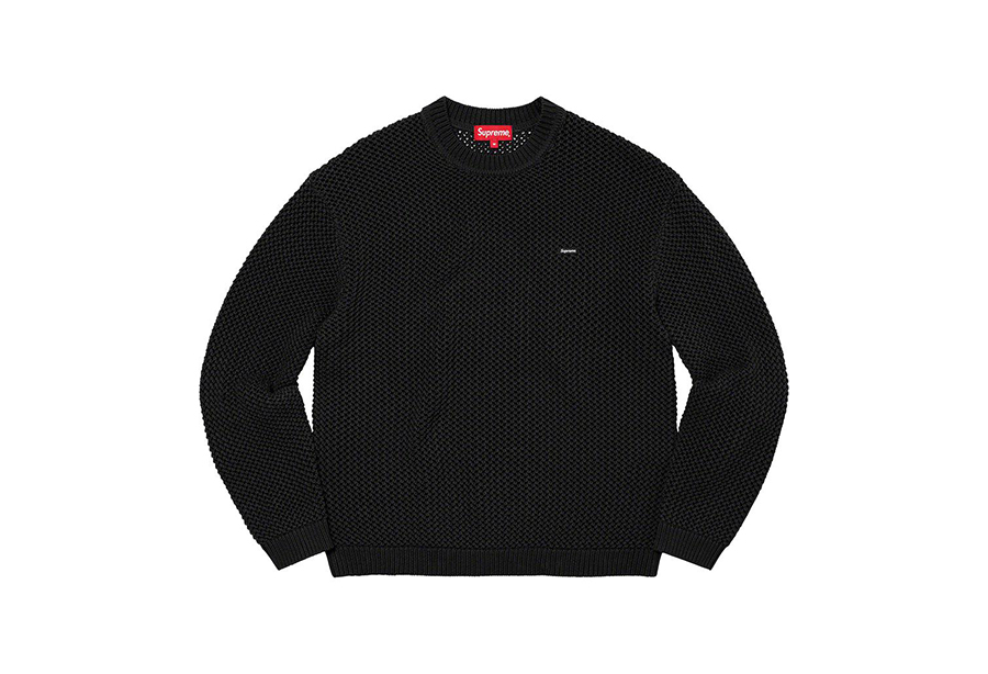 Supreme Open Knit Small Box Sweater Black (SS22) | TBC - KLEKT