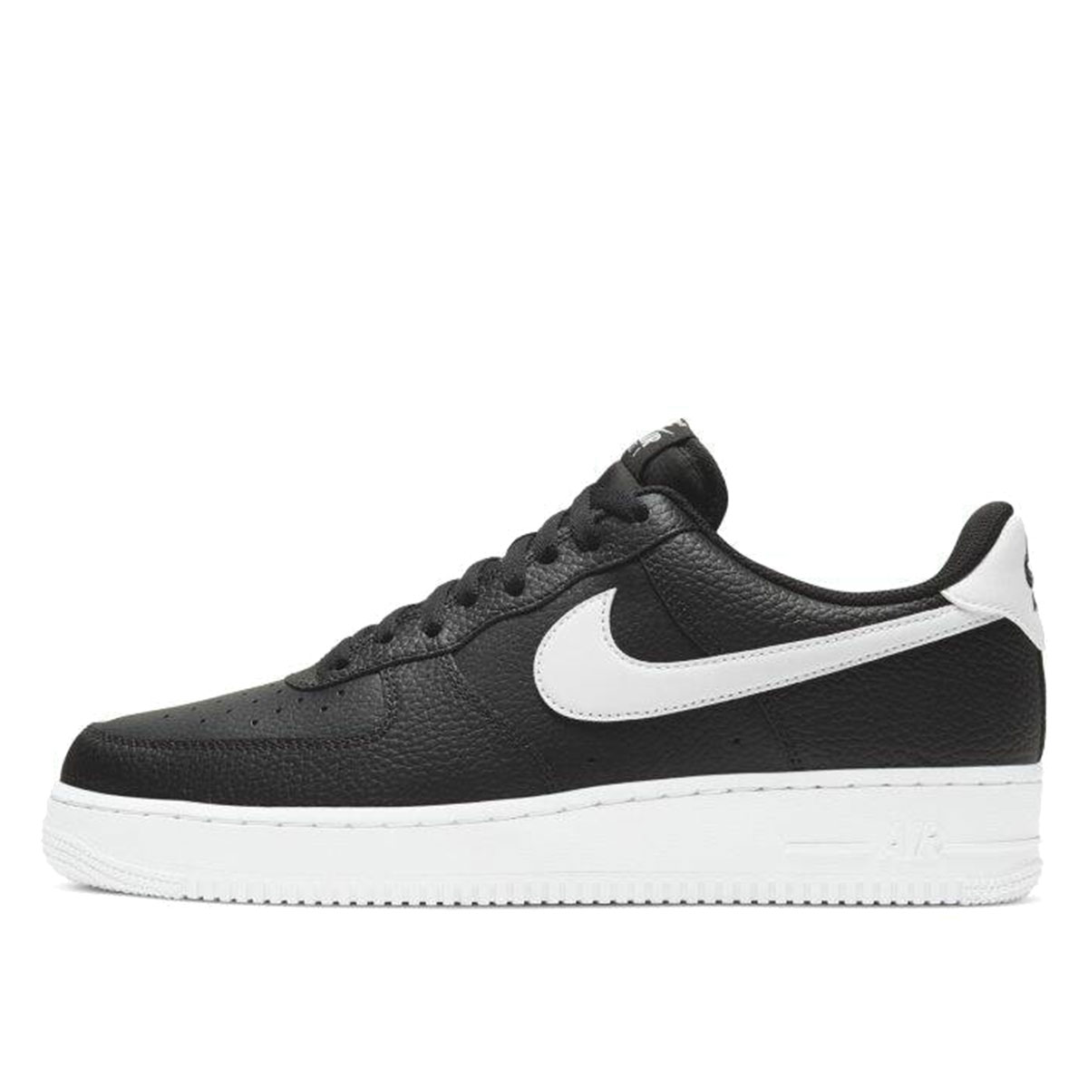 Nike Air Force 1 Low '07 White Black Pebbled Leather 2021 Mens CT2302-100  NEW