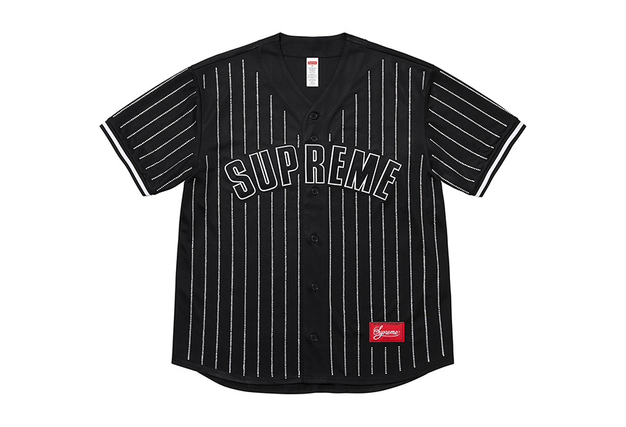 Supreme AD Baseball Jersey XL pinstripe Black A.D.