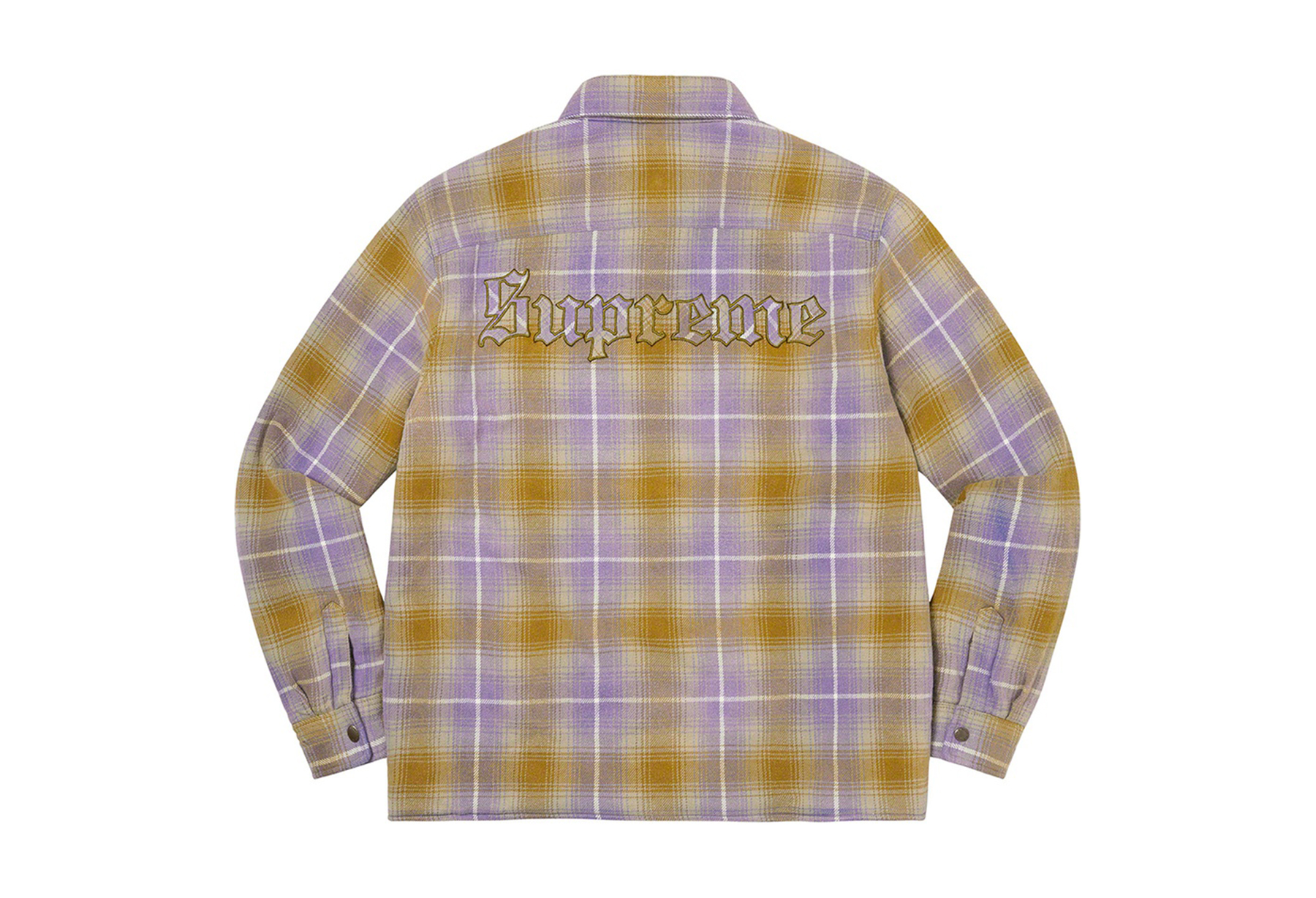 Supreme Shearling Lined Flannel Shirt Olive (FW22) | TBC - KLEKT