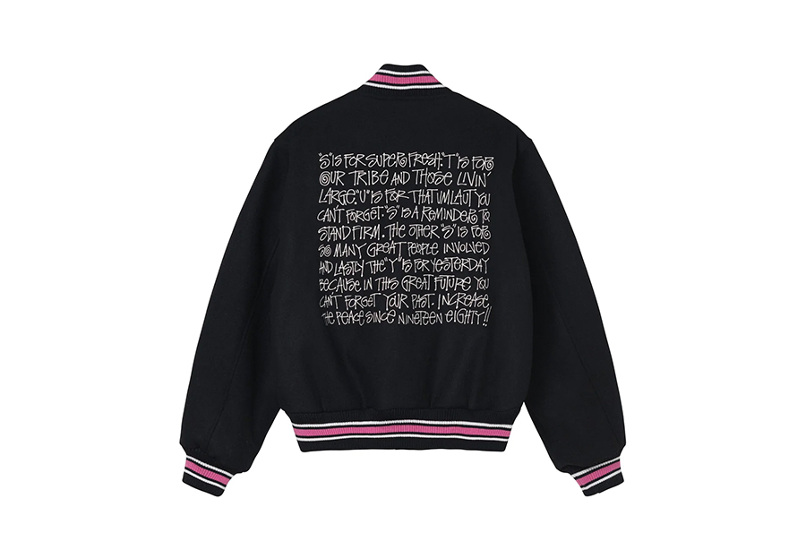 STUSSY / S TALK MELTON VARSITY JACKET