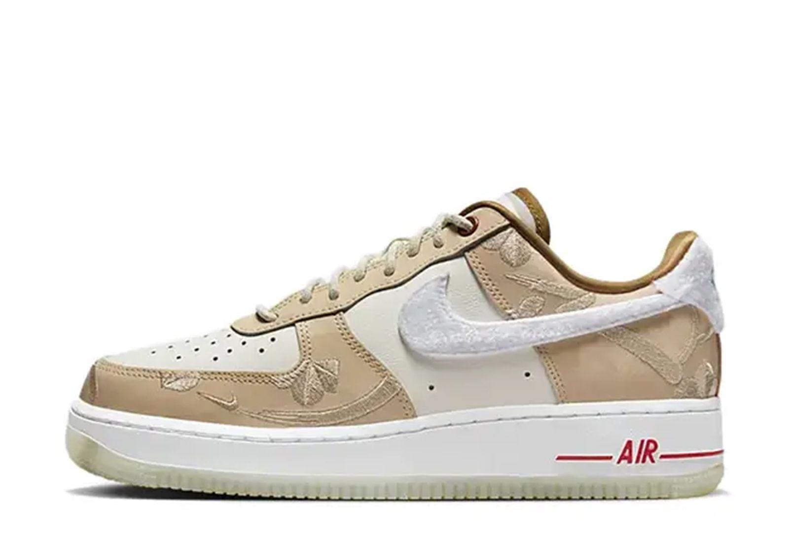 Louis Vuitton Air Force 1 Low by Virgil Abloh in Met Gold Baroque