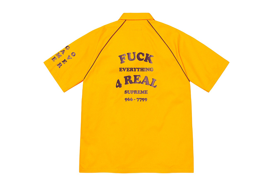 Supreme Fuck Everything S/S Work Shirt Yellow (SS22) | TBC - KLEKT