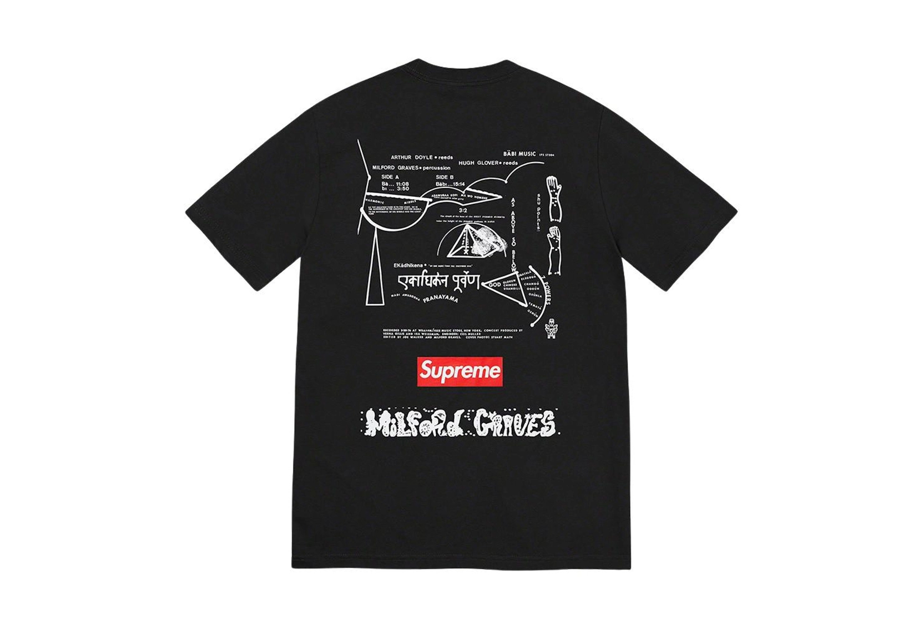 Supreme Milford Graves Tee Black (FW22) | TBC - KLEKT