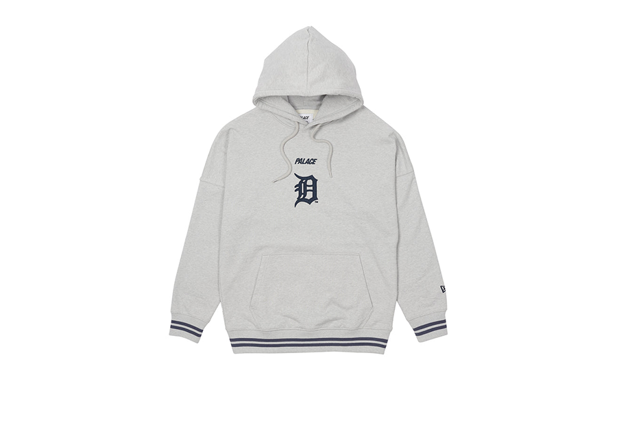 Palace x Detroit Tigers New Era Drop Shoulder Hood Grey Marl