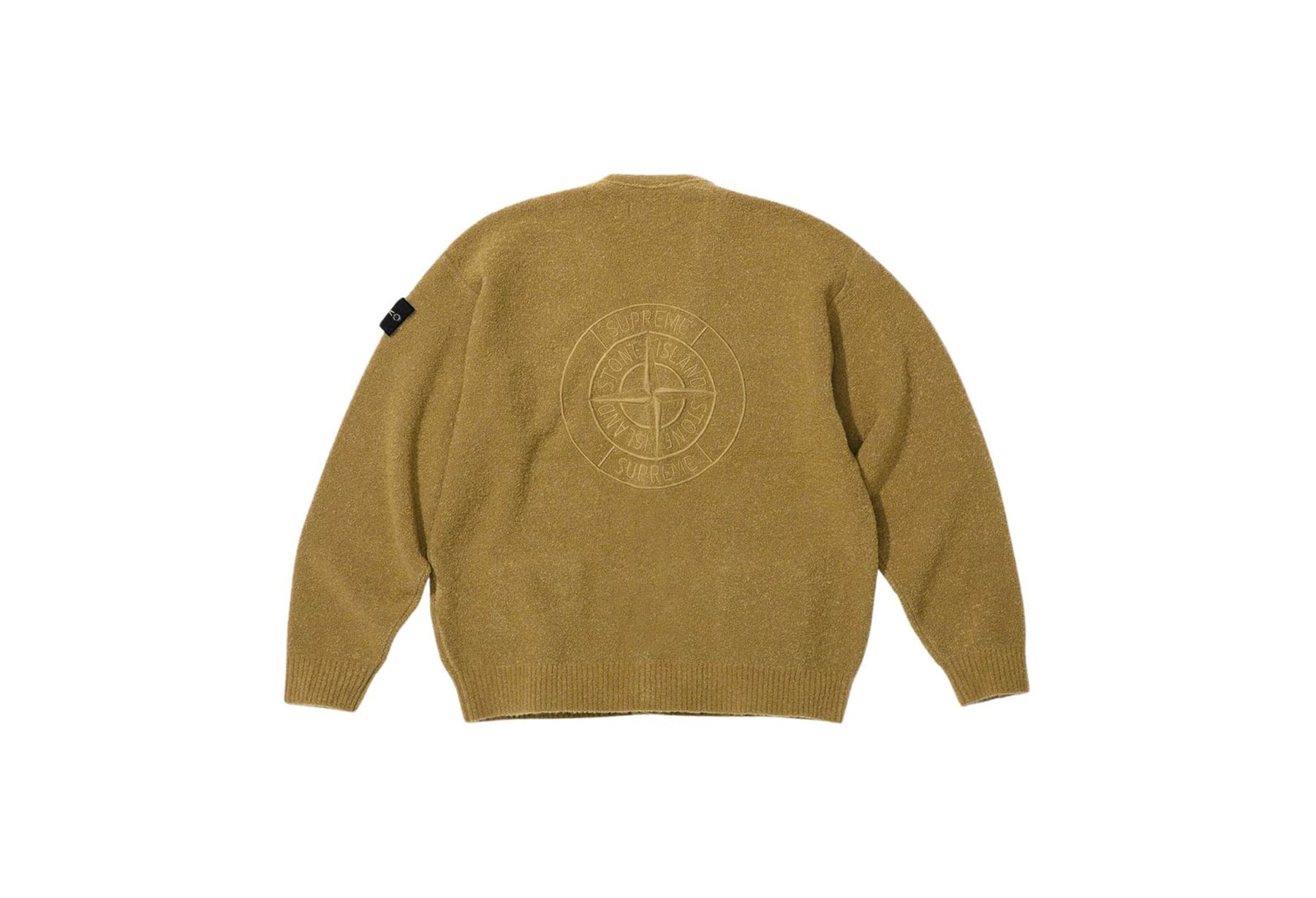 Supreme x Stone Island Bouclé Cardigan Olive (FW23) | TBC - KLEKT