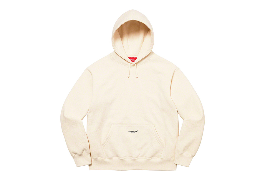 Supreme Micro Logo Hooded Sweatshirt Natural (SS22) | TBC - KLEKT