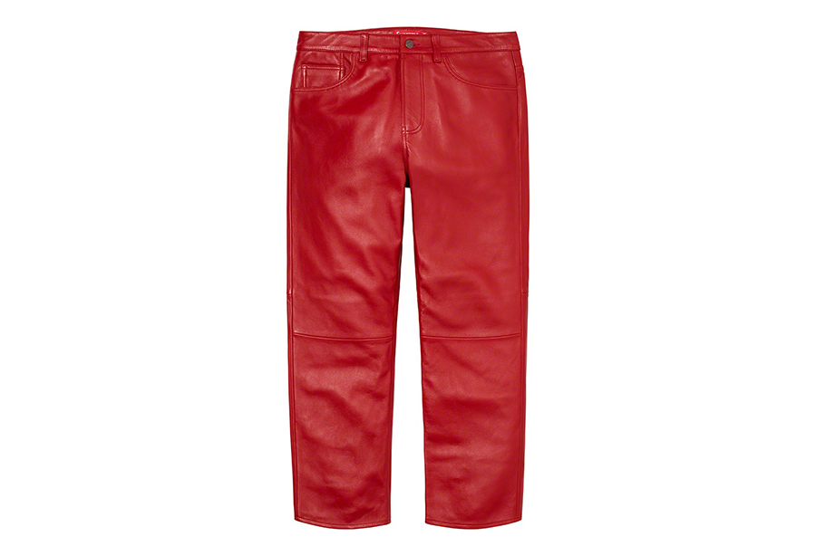 Supreme Leather 5-Pocket Jean Red (FW22) | TBC - KLEKT