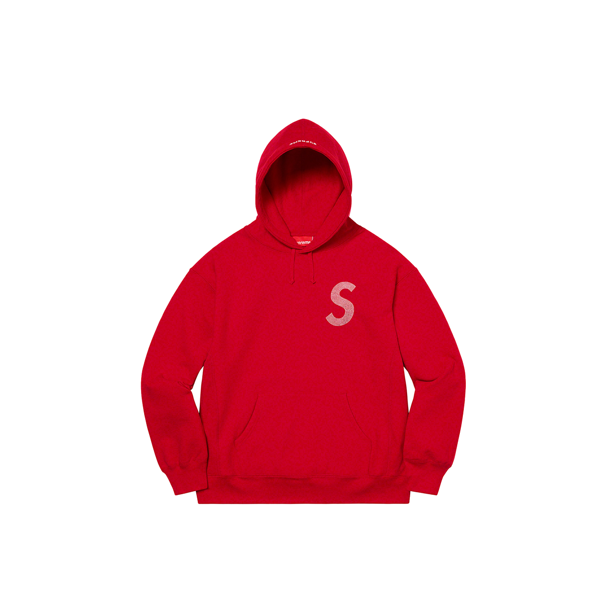 Supreme Swarovski S Logo Hooded Sweatshirt Red Ss21 Ss21 Klekt