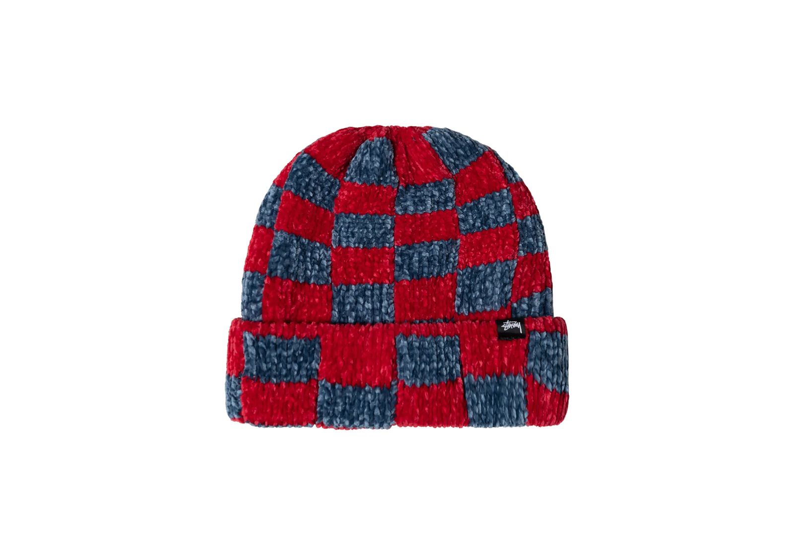 Stussy Crochet Checkered Beanie Red (FW22) | TBC - KLEKT