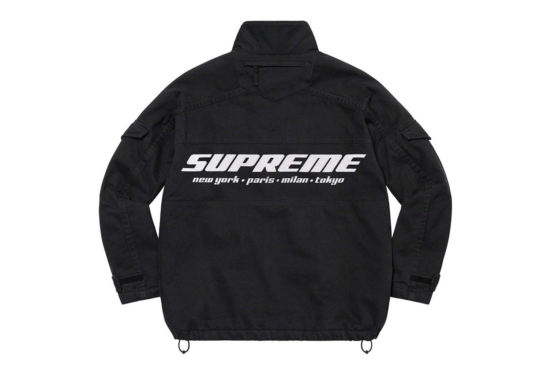 Supreme Brushed Twill Zip Jacket Black (FW22) | TBC - KLEKT