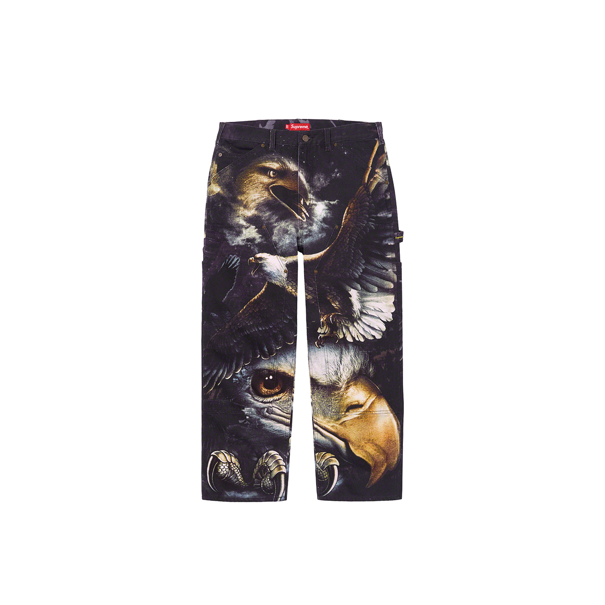 Supreme Eagle Double Knee Denim Painter Pant Black (SS21) | SS21