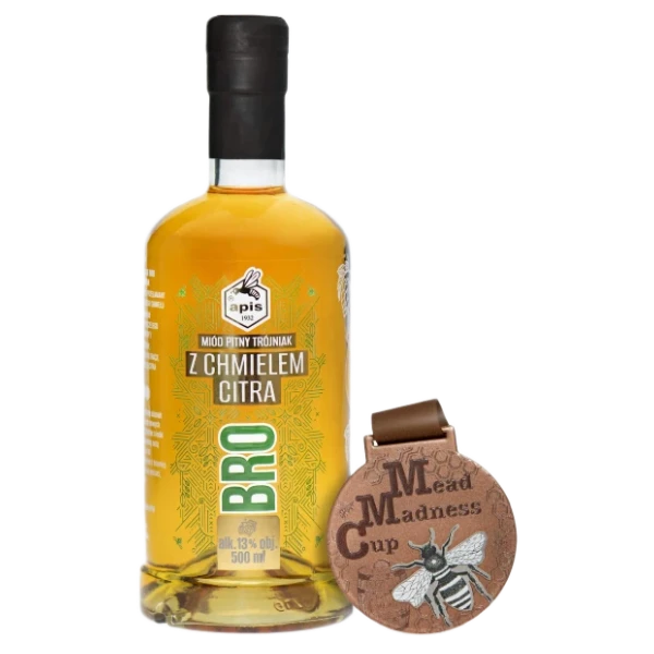 Apis Miod Pitny Trojniak z chmielem Citra BRO 0,5L 13% Vol.