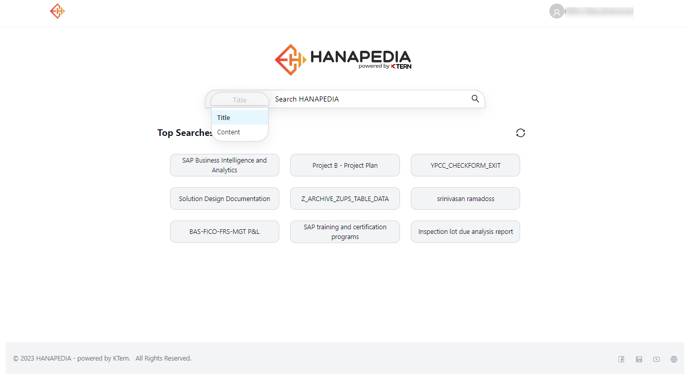 HANAPEDIA Home Page