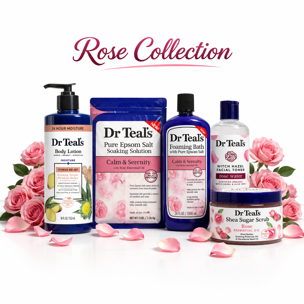 Dr Teal Bath Body Rose Collection