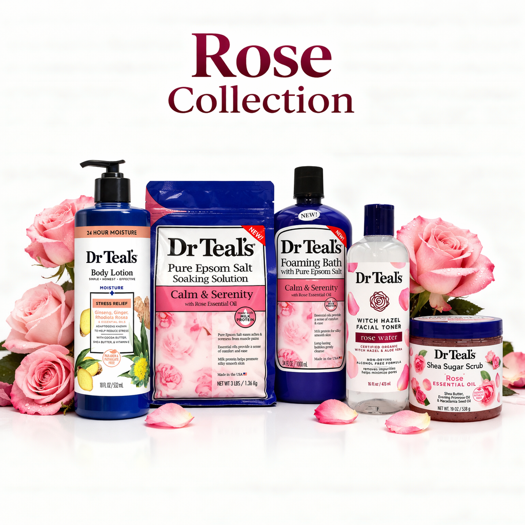 Dr Teal Bath Body Rose Collection