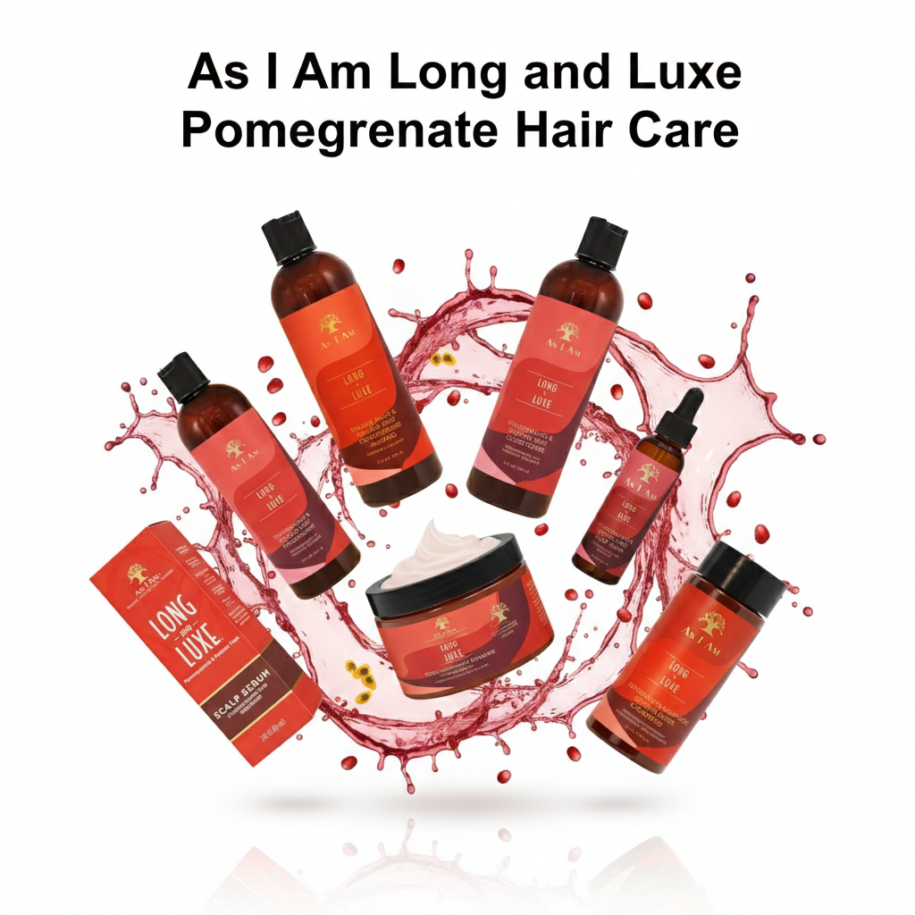 As I Am Long and Luxe Pomegranate Hair Care