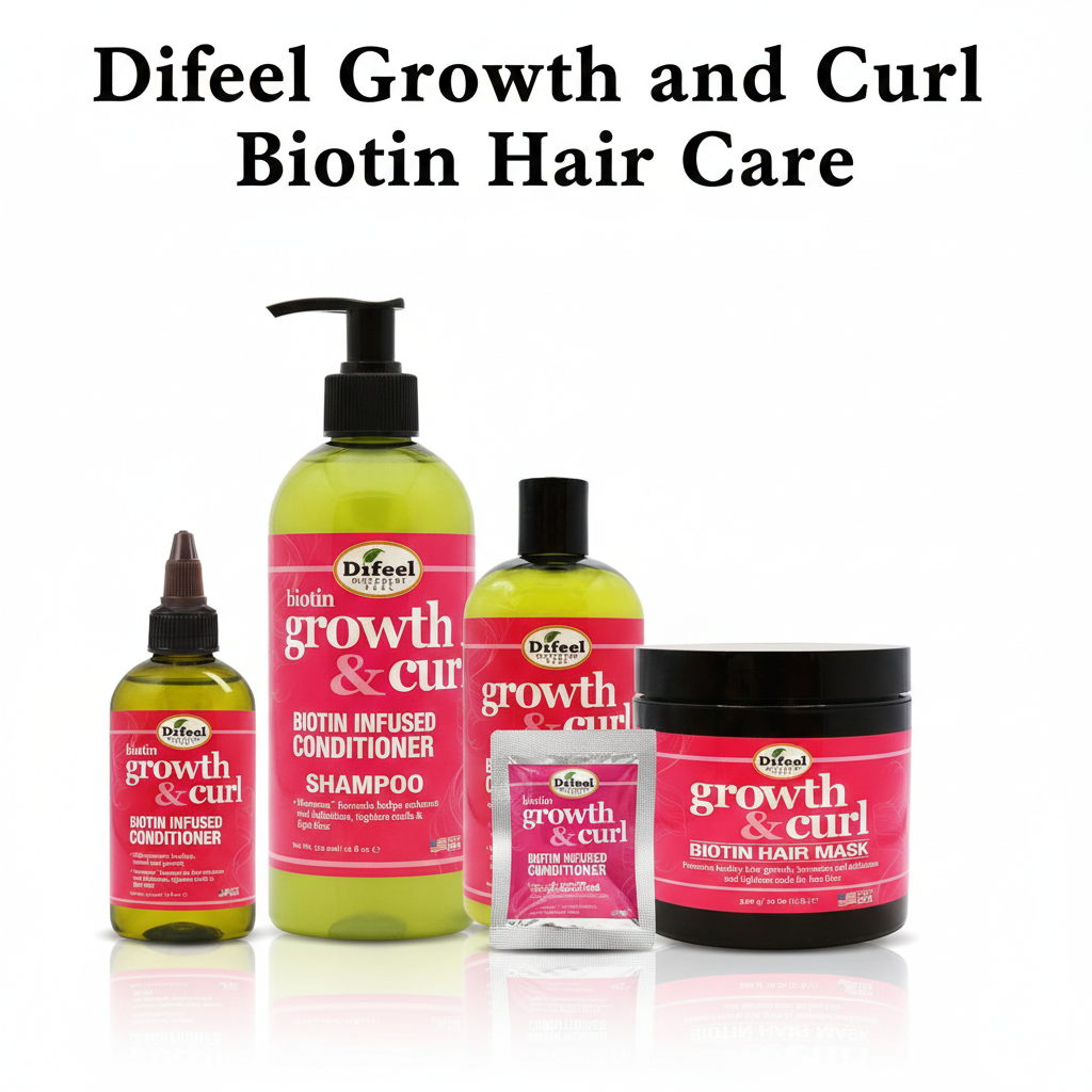 Difeel Growth and Curl Biotin Hair Care