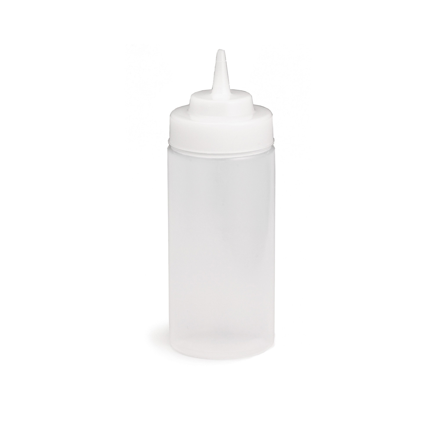 16 Oz Wide-Mouth Squeeze Bottle, Clear,