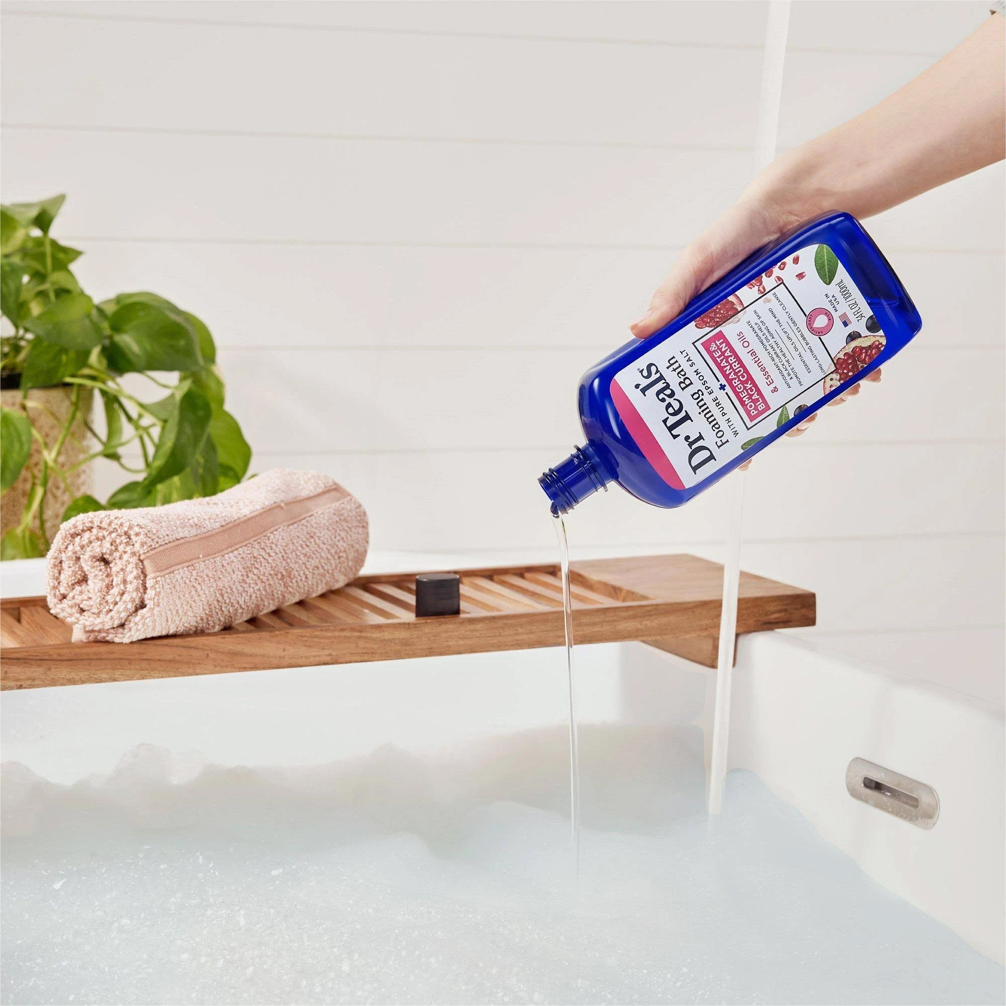 Dr Teal's Body Wash with Pure Epsom Salt, Pomegranate Oil, Black Currant, 24 Oz.