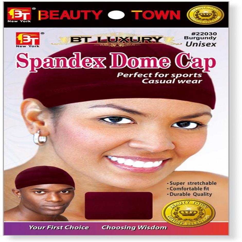 Spandex Dome Cap Burgundy