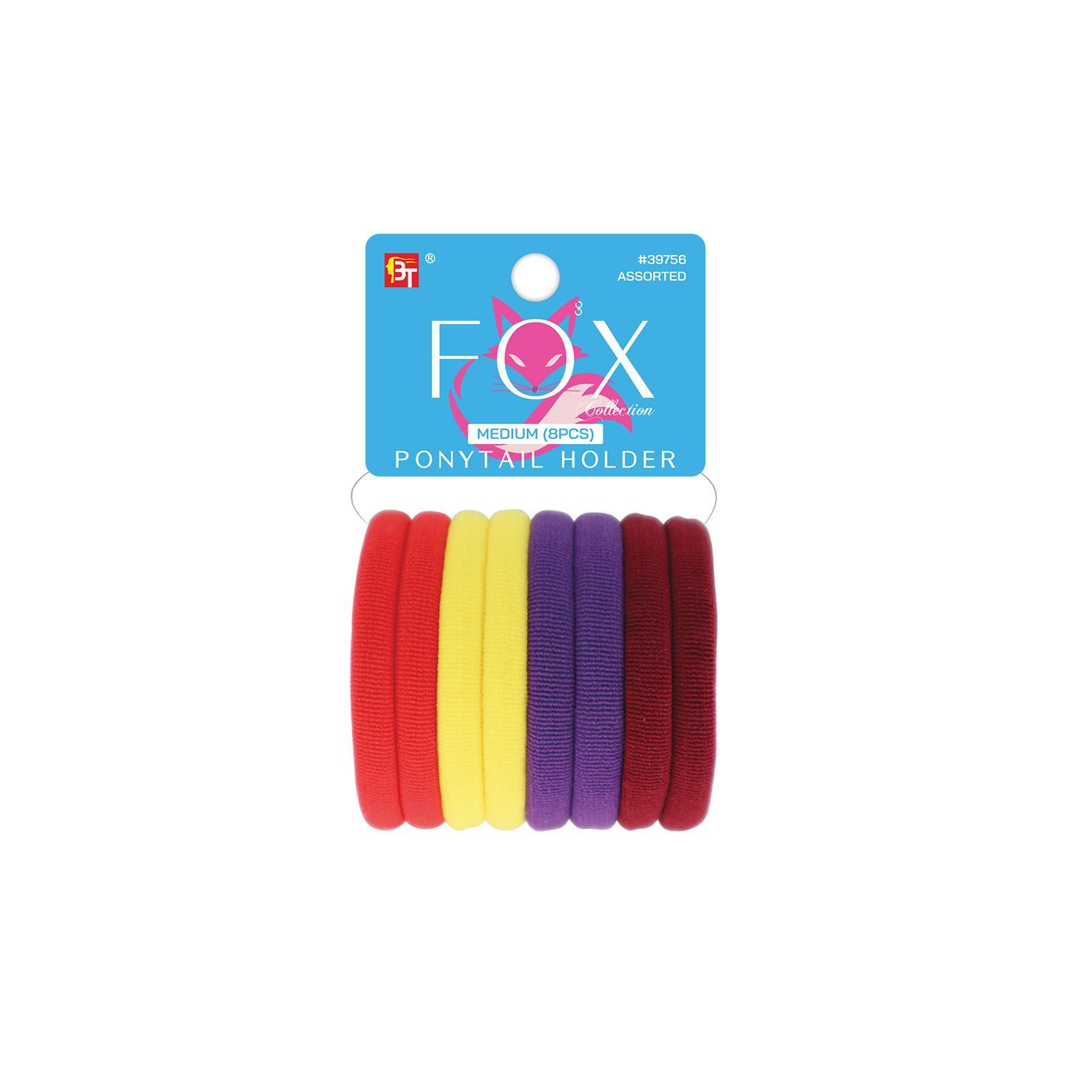 Fox Collection-Ponytail Holder Medium Assorted