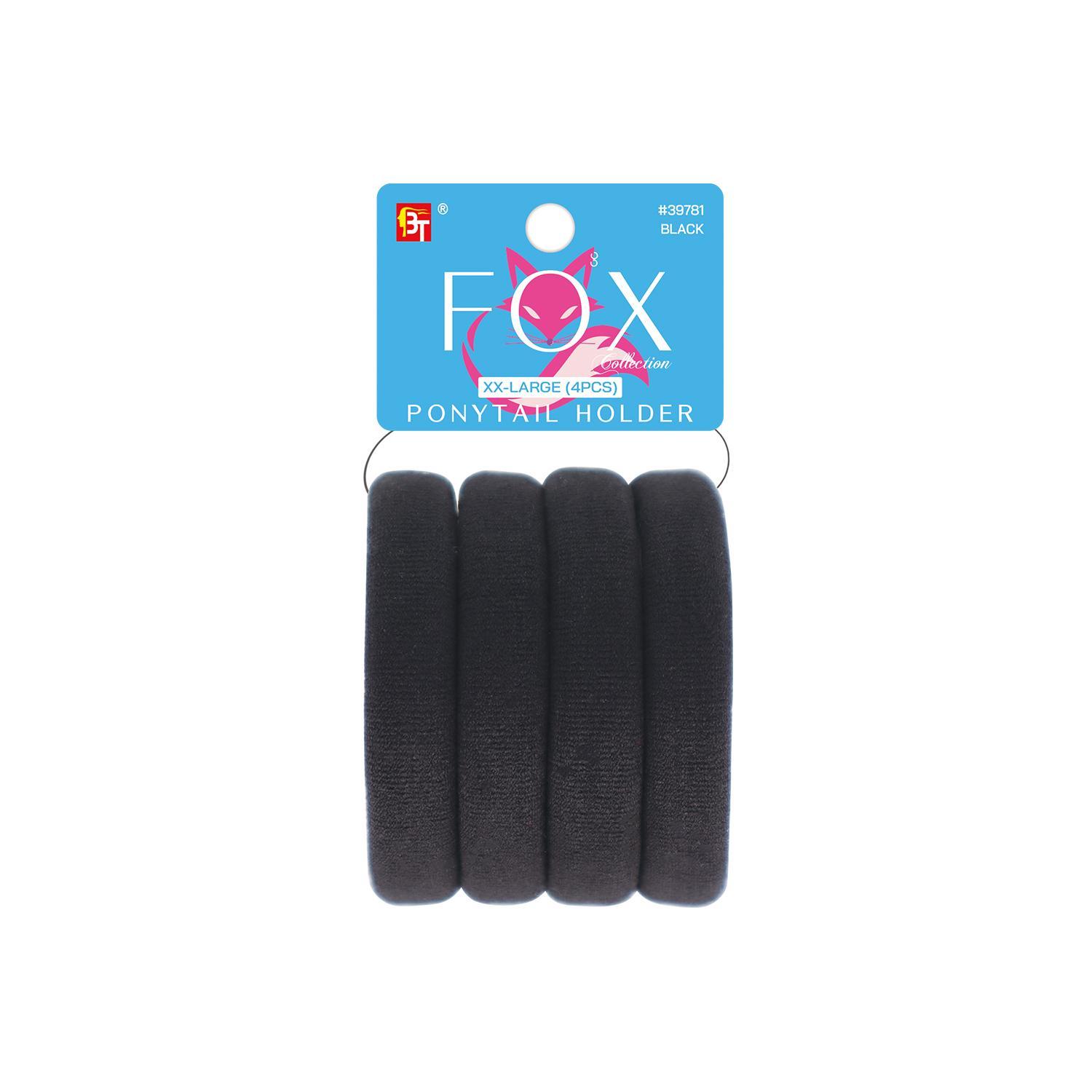 Fox Collection-Ponytail Holder Xx-Large Black