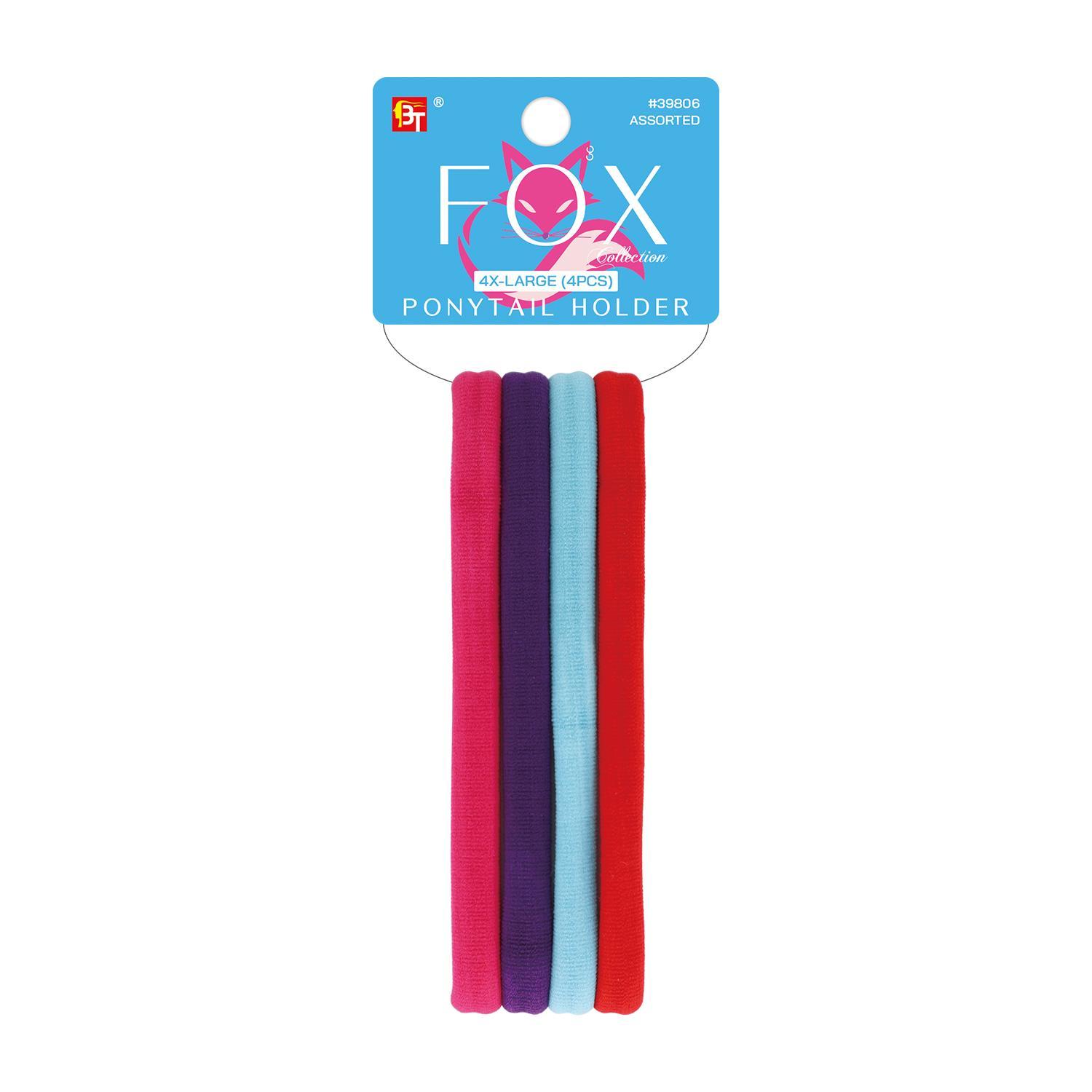 Fox Collection-Ponytail Holder 4X-Large Assorted