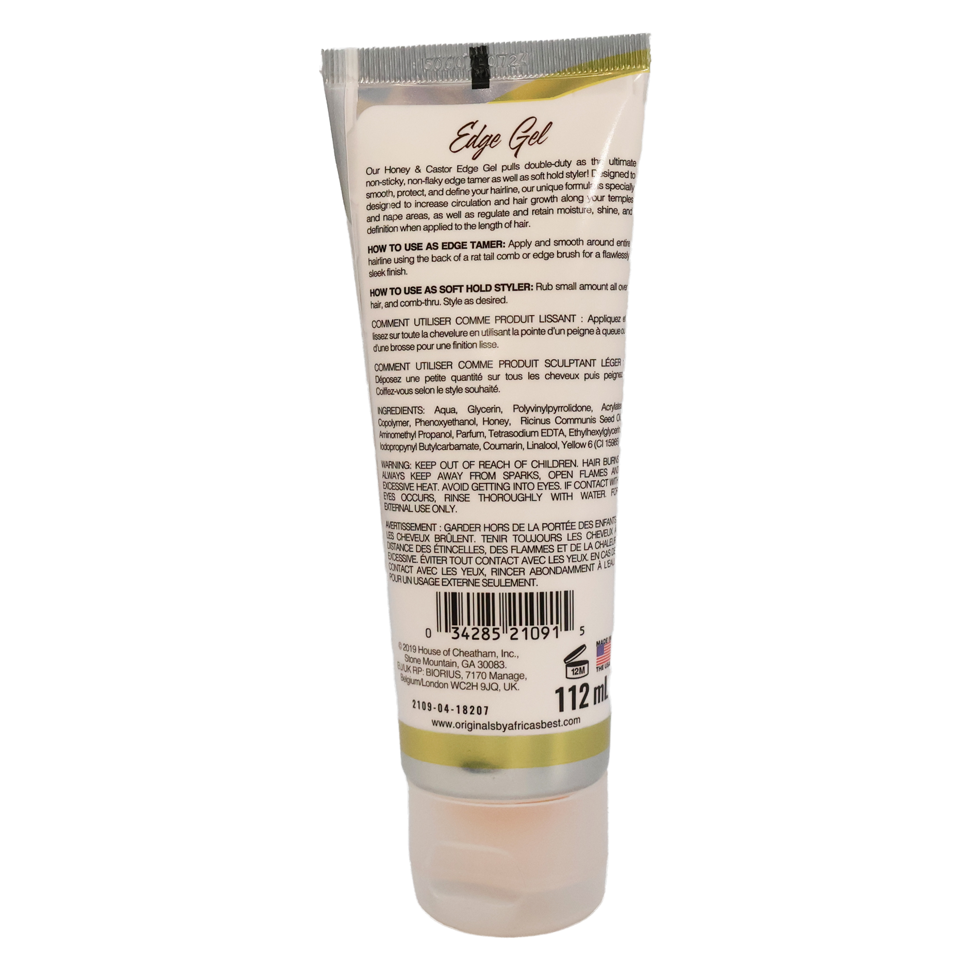 Africa's Best Originals Honey Castor Edge Gel 4 Oz