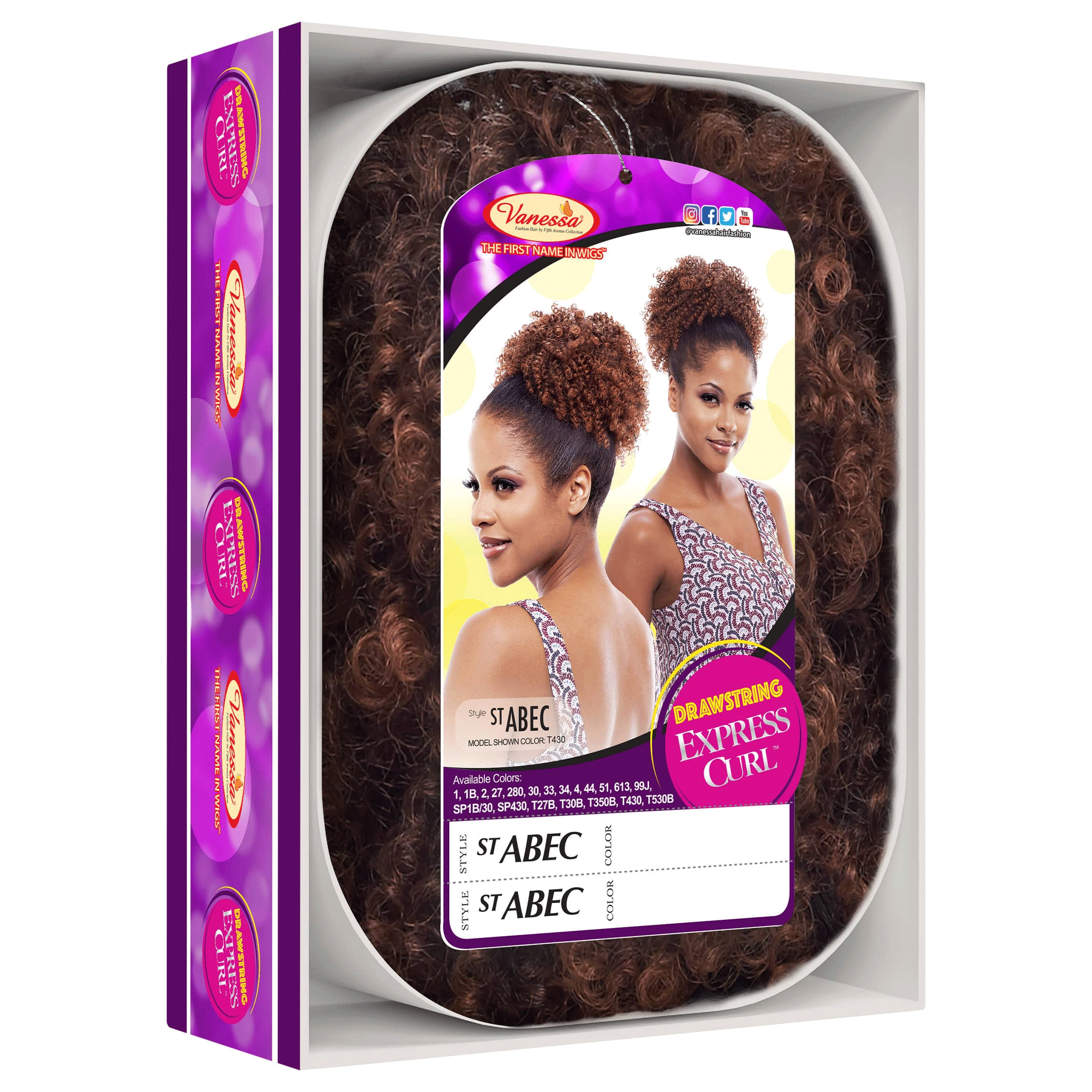 Drawstring Ponytail Hair Extension ST ABEC 44 Dark Gray Very Short