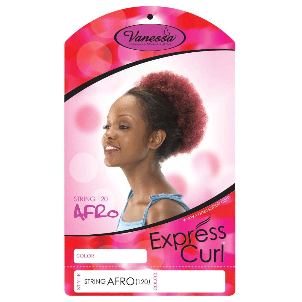 Drawstring Ponytail Hair Extension ST AFRO T350B Copper Tips Very Short