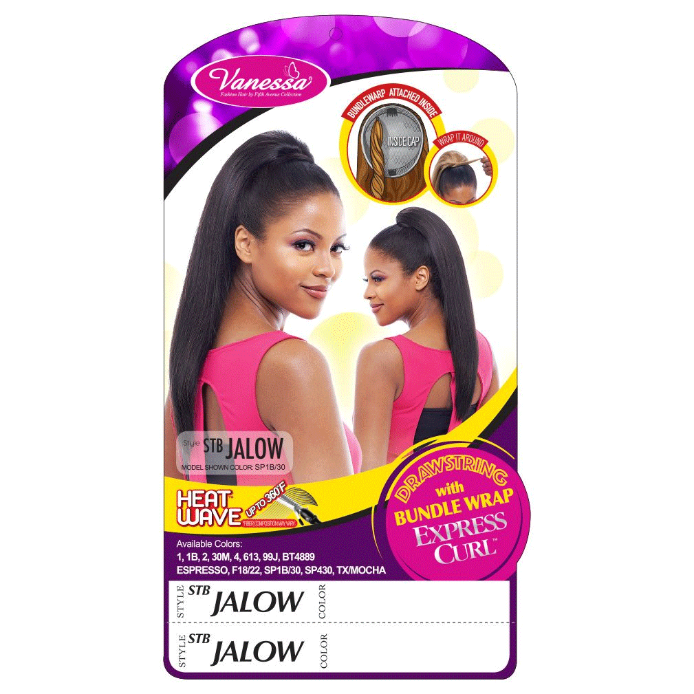 Drawstring Ponytail Hair Extension STB JALOW 1B Off Black