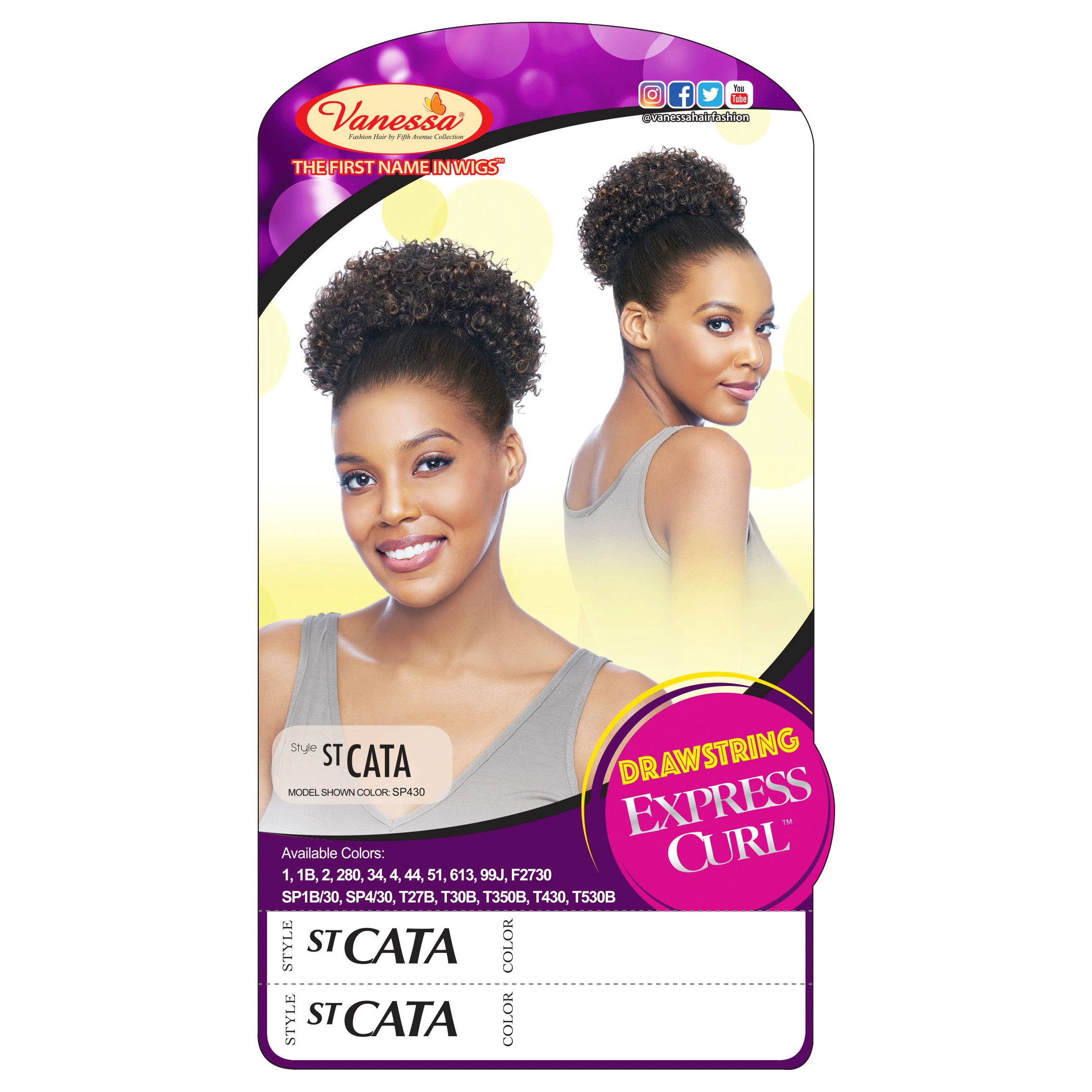 Drawstring Ponytail Hair Extension ST CATA T530B Copper Auburn Tips Very Short