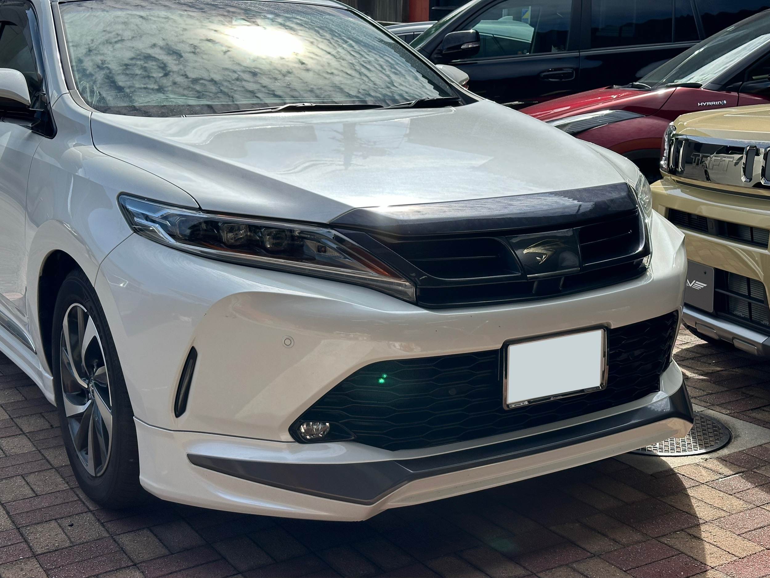 toyota　トヨタ　ハリアー　60ハリアー　60系　フロントグリル取付　取り外し　ボンネットスポイラー取り外し　