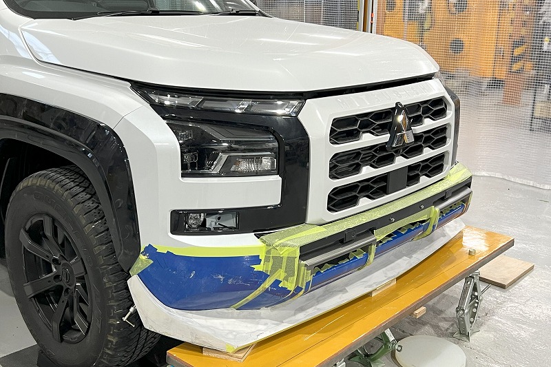 三菱トライトン TRITON エアロパーツ開発速報！フロントスポイラー