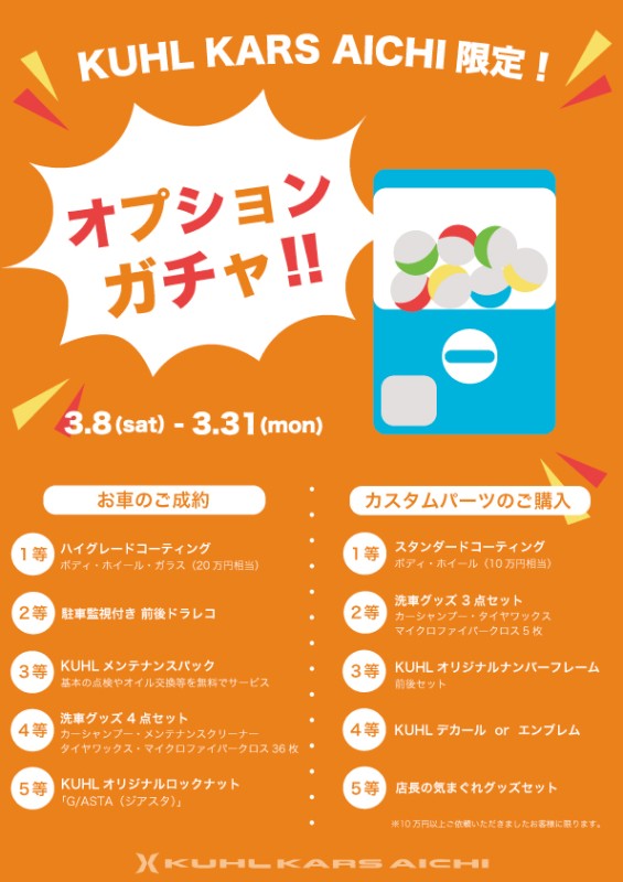 KARSオプションガチャ詳細