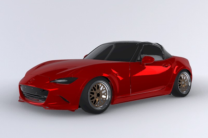 ND5ロードスターに新しいスタイルを！自社製造ABS製ハーフエアロの