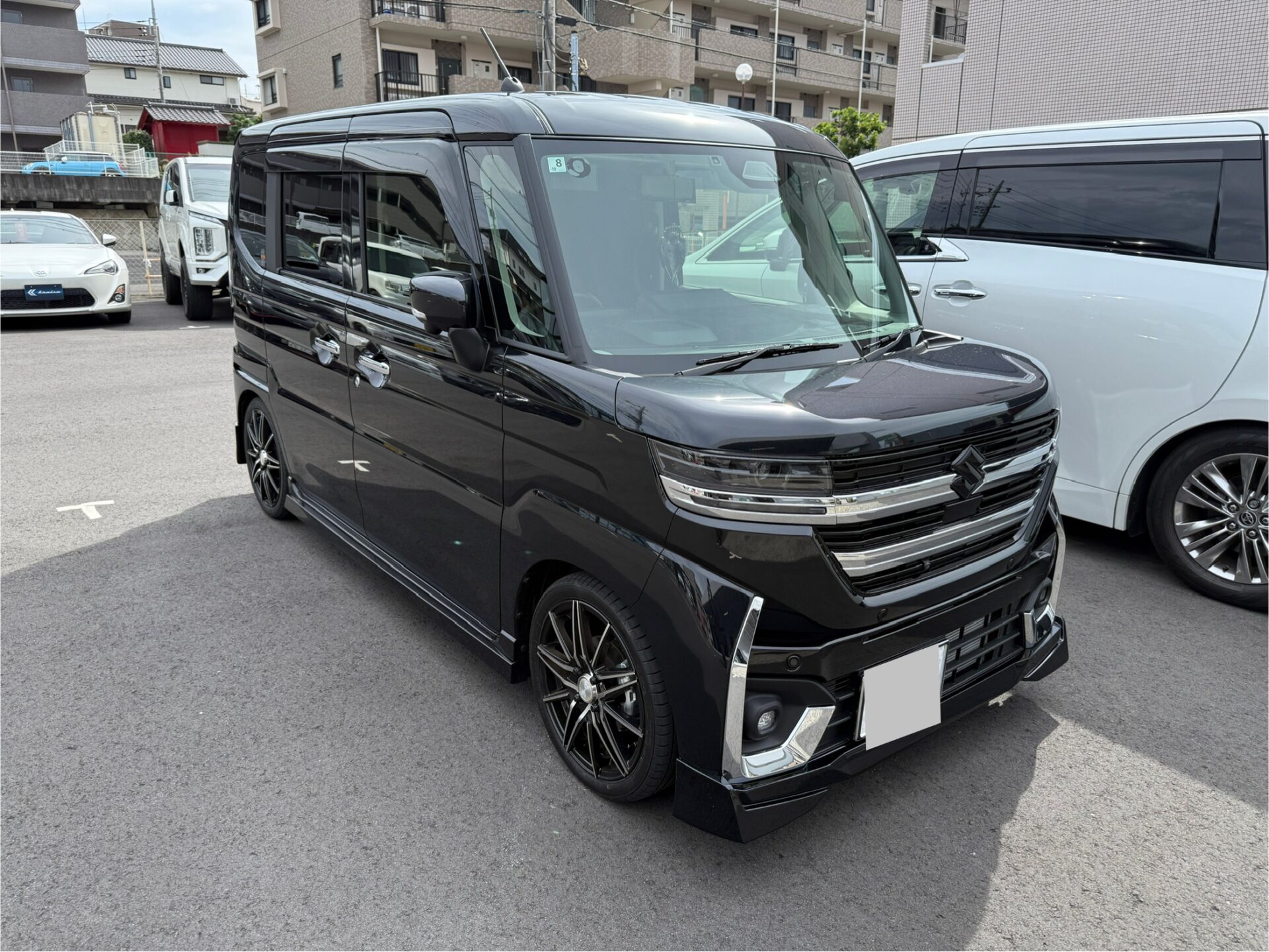 スペーシアカスタムmk 53s1/18サイズサンプルカラー黒色 スペーシアカスタムmk 53s1/18サイズサンプルカラー黒色 スペーシア