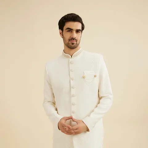 Efervescencia Warm White Sherwani