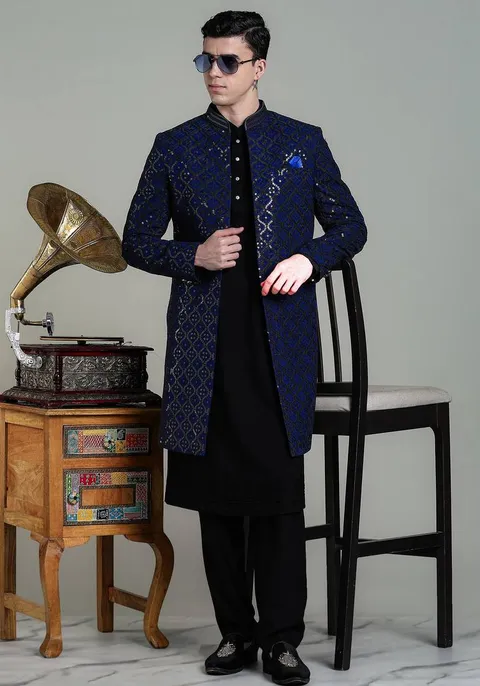 Arruga stylish men's indo-western jacket kurta set